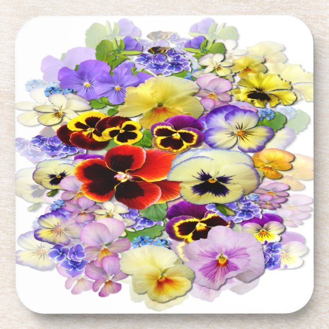 Arrangement de Pansy ~ Dessous de verre (Devant)