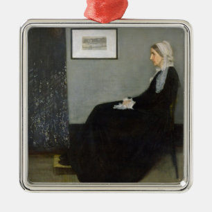 Arrangement in Grey and Black No.1 Metal Ornament