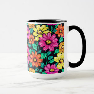 Arrangement of Colorful Flowers  Mug