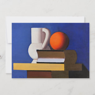 Arrangement with White Jug, Orange and Book Card