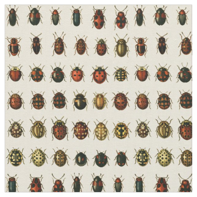 Array of Ladybirds Fabric (Close Up)