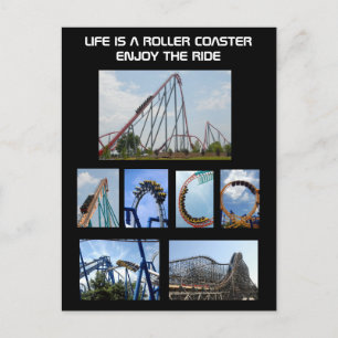 Array of Roller Coasters Postcard