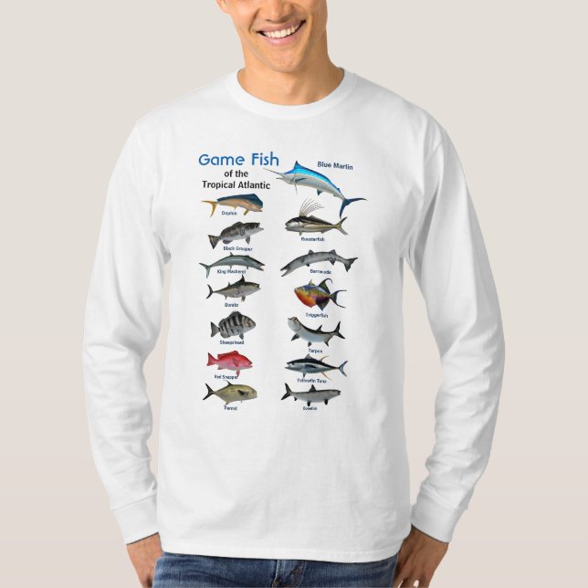 Array of tropical game fish of the Atlantic T-Shirt (Front)