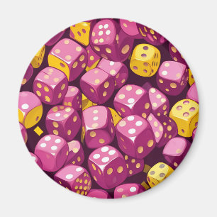  Array of tumbling dice Desk Mat Magnet