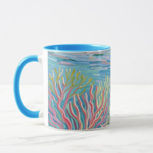 Arrecife de corales dorados del océano mug