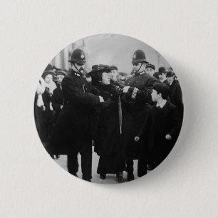 Arrest of a Suffragette in London England c 1910 2 Inch Round Button