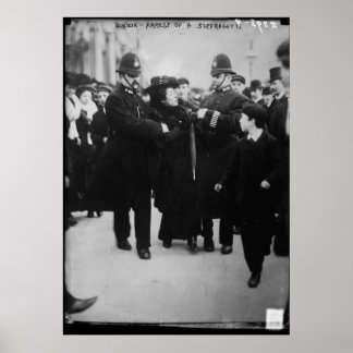 Arrest of a Suffragette in London England in 1910 Poster