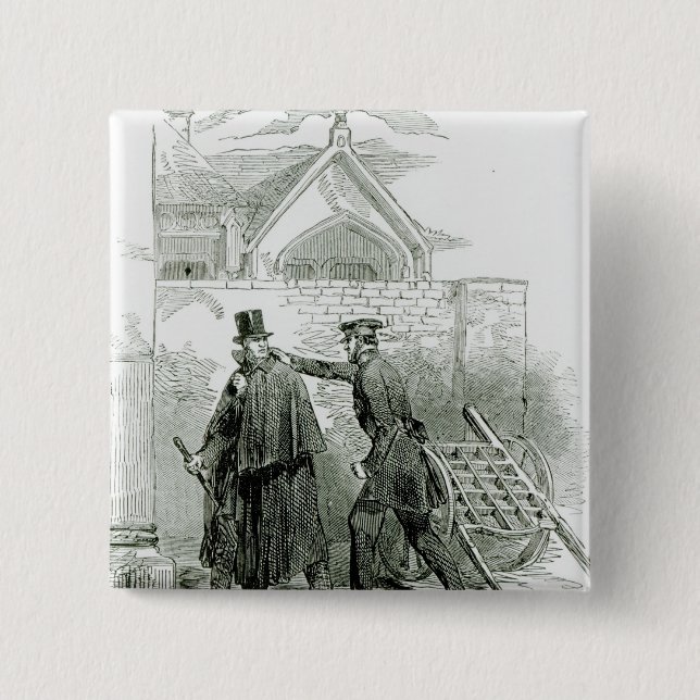 Arrest of Mr. Smith O'Brien 2 Inch Square Button (Front)