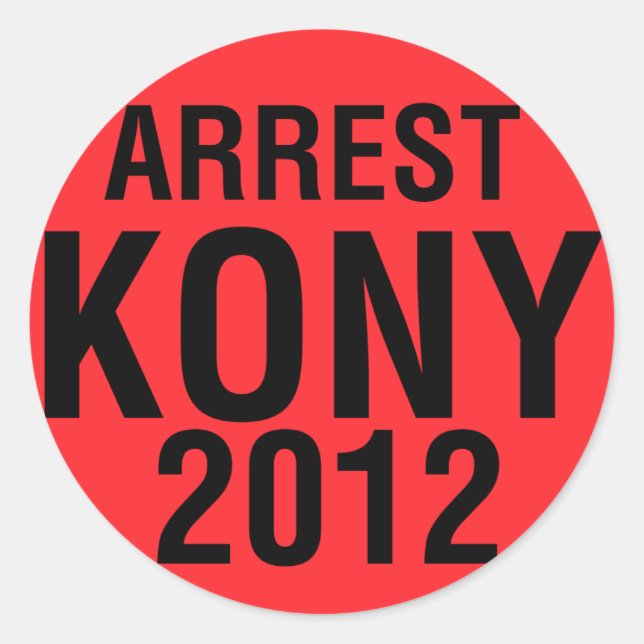 Arrestation KONY Sticker rond 2012 (Devant)