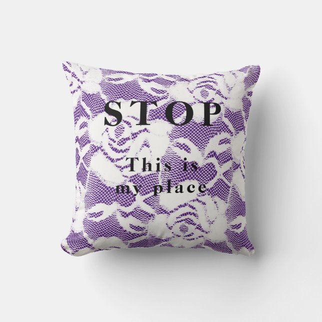 Arrêter - coussin jeté (Recto)