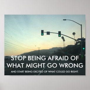 ARRÊTER D'ÊTRE PEUR Motivationnel Mots Poster