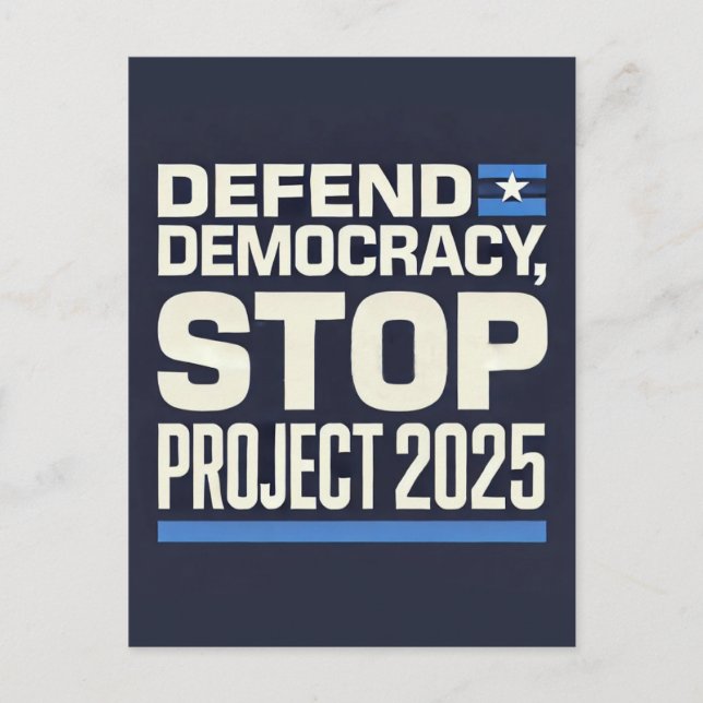 Arrêter la carte postale Project 2025 (Devant)