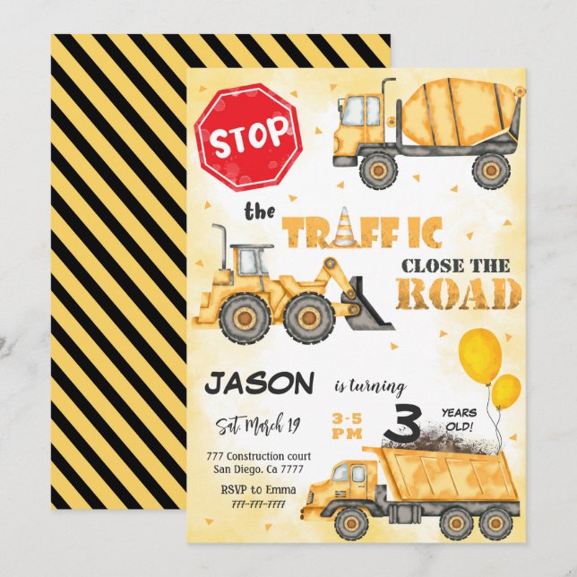 Arrêter la construction de la route Invitation d'a (Devant / Derrière)