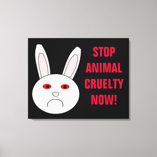 Arrêter la cruauté animale maintenant toile Imprim (Recto)