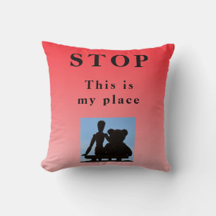 Arrêtez avec votre Photo - coussin jeté