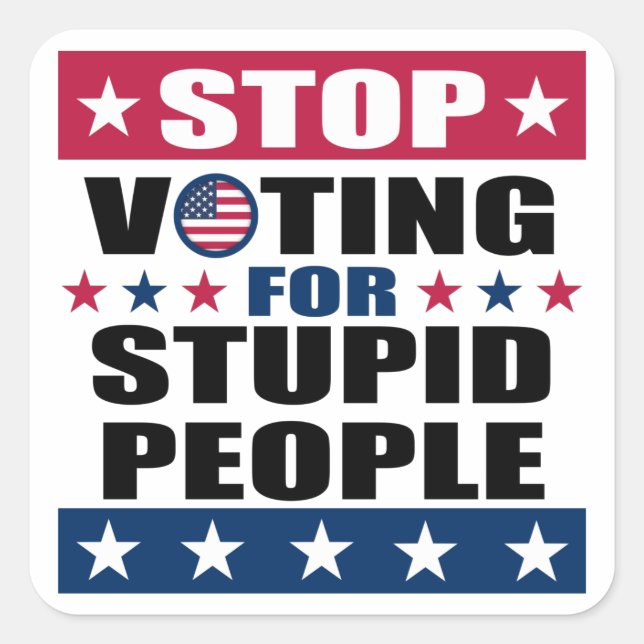 Arrêtez de voter pour un Sticker pour des gens Stu (Devant)