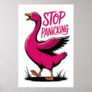 Arrêtez la panique - Poster Bold Rose Goose