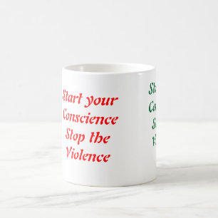 Arrêtez la violence tasses à café