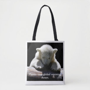 Arrêtez le sac fourre-tout à ours blanc de