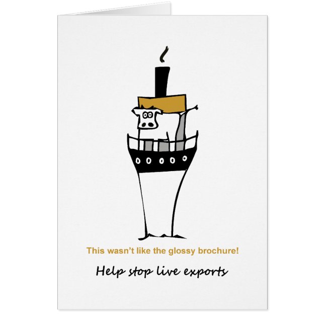 Arrêtez les exportations vivantes (Devant)