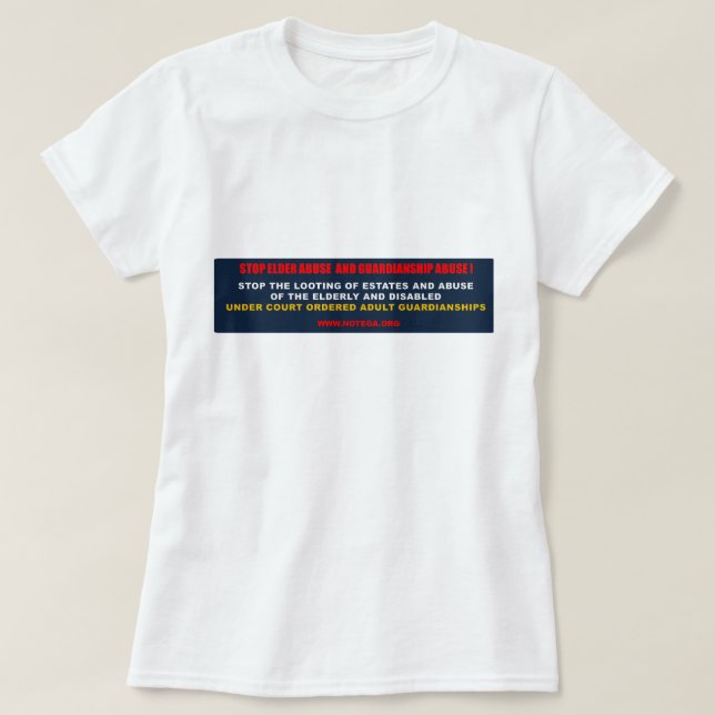 Arrêtez un T-shirt plus ancien d'abus et d'abus de (Design devant)