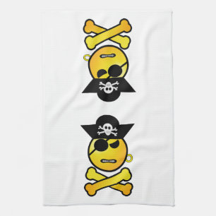 ARRGH - GRR  Emoticon Pirate Kitchen Towel