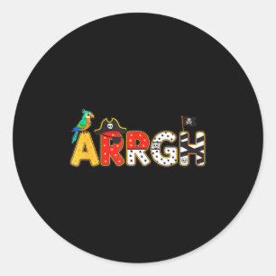 Arrgh pirate halloween kids costume pumpkin trick classic round sticker