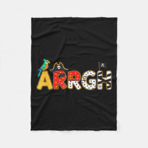 Arrgh pirate halloween kids costume pumpkin trick fleece blanket