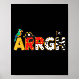 Arrgh pirate halloween kids costume pumpkin trick poster