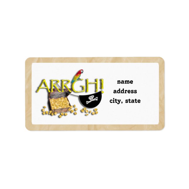 ARRGH! Pirate Treasure Label (Front)