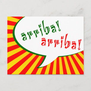 arriba! arriba! : comic speech bubble postcard