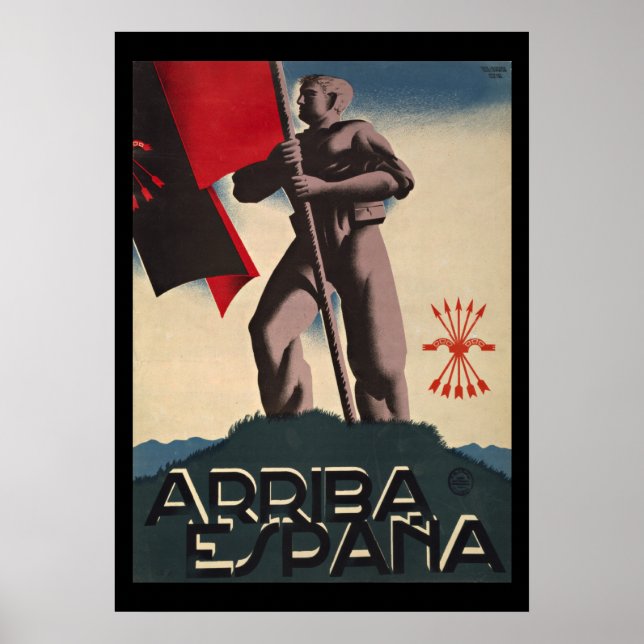 Arriba Espana Spanish Civil War Propaganda Poster (Front)