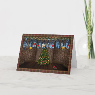 Arrière la carte de Noël