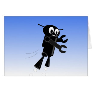 Arrière - plan Black Flying Robot Blue Sky