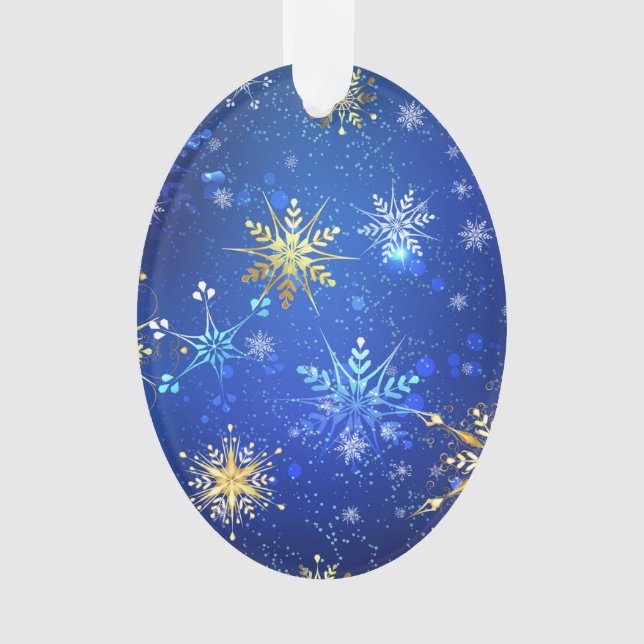 Arrière - plan Bleu XMAS avec des flocons de neige (devant)