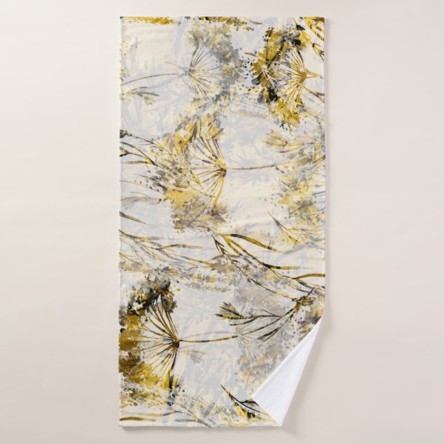 arrière - plan d'aquarelle Abstraite : dandelion,  (Serviette de bain)