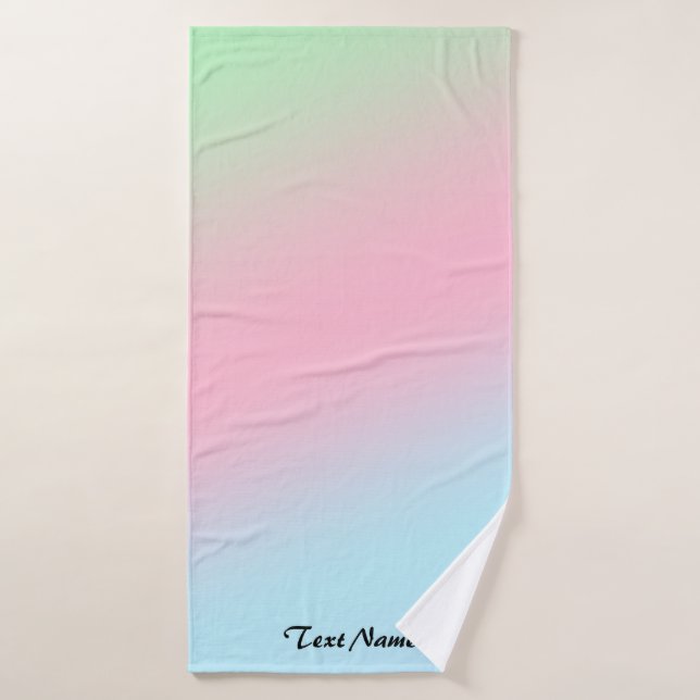 Arrière - plan d'aquarelle moderne Rainbow Gradien (Serviette de bain)