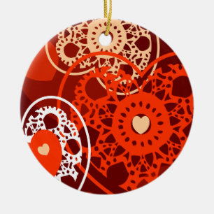Arrière - plan de coeur, ornement