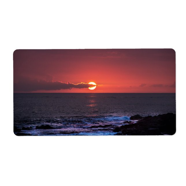 Arrière - plan de coucher de soleil de l'océan haw (Devant)