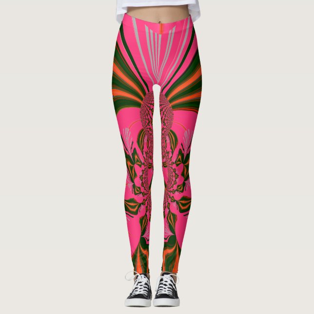 Arrière - plan de design violet Leggings femmes (Devant)