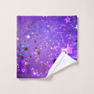 Arrière - plan de feuille violet avec étoiles