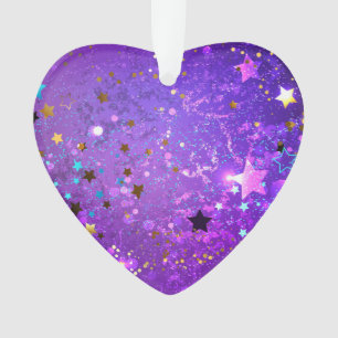 Arrière - plan de feuille violet avec étoiles
