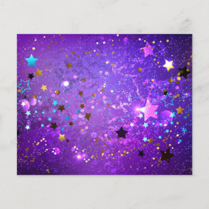 Arrière - plan de feuille violet avec étoiles