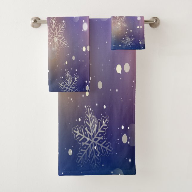 Arrière - plan de flocon de neige brillant de Noël (En situation)