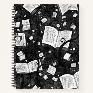 Arrière - plan De Livres Noir Et Blanc