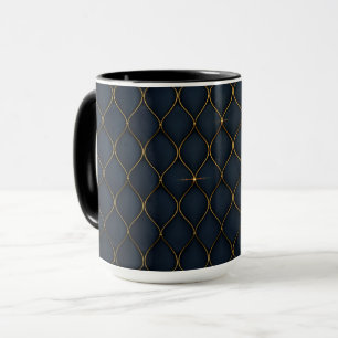 arrière - plan de luxe aux formes dorées Mug