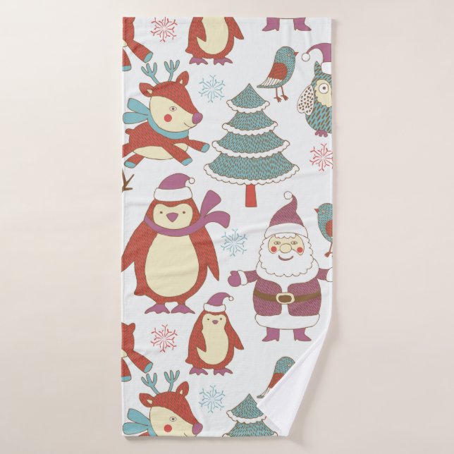 Arrière - plan de Noël (Serviette de bain)