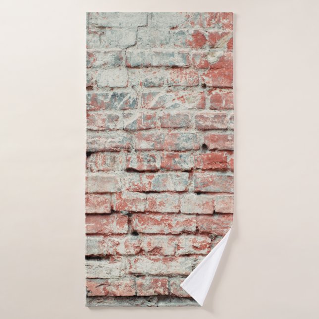 Arrière - plan de texture de mur de brique rouge v (Serviette de bain)