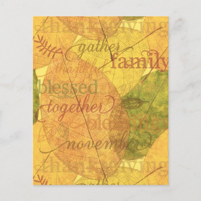 Arrière - plan du scrapbook de feuilles et de mots (Devant)