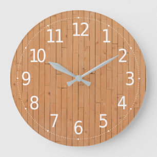 Arrière - plan en bois Brown simple   Horloge mura